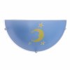 MOON Stropné svietidlo 1/2 blue with yellow E27 1x60W