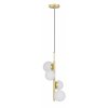 CORDEL Luster BRASS 4X20W G9 WHITE LAMPSHADE