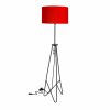 FLOAT Stojacia lampa black 1X60W E27 red lampshade