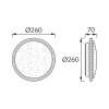Prisadené stropné svietidlo PRYZMA LED C 12W CCT