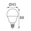 LED žiarovka ULKE LED E14 8W Cold White