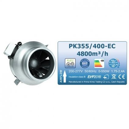 37163 ventilator prima klima blue line 355 400 mm 4800 m3 h ec motor