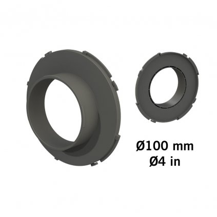 40133 secret jardin connector o100 mm konektor pro ducting flange 16mm