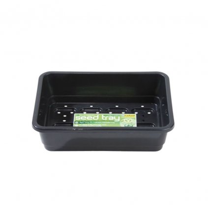 55178 2 garland podmiska plast small seed tray black s drenazi 23x17x6 cm
