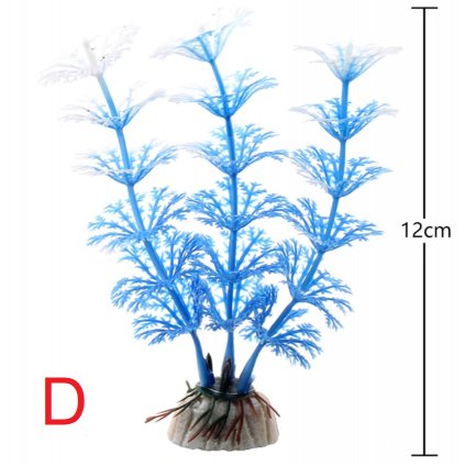 Umělé rostliny do akvária (Akvarijní rostliny Zelená - 10cm (B))