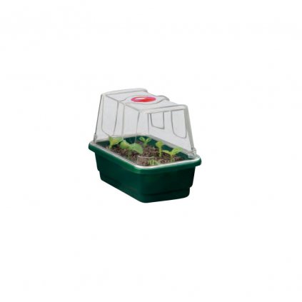 56880 garland sklenik mini high dome propagator black s drenazi tvrdy plast nevyhrivany 17x10x12 cm