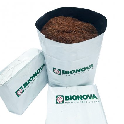 BioNova Open Top Coco Bag - lisovaný kokos včetně květináče
