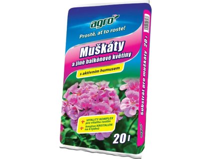 AGRO Substrát pro muškáty a jiné balkónové květiny 20 L