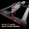 2024 Nová Verze Spider Farmer Stmívatelný Skládací Plně Spektrální 150W LED Grow Light G Series G1500 Stmívání Daisy Chain 1536x1536