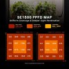 Spider farmer SE1500 150W mapa ppfd