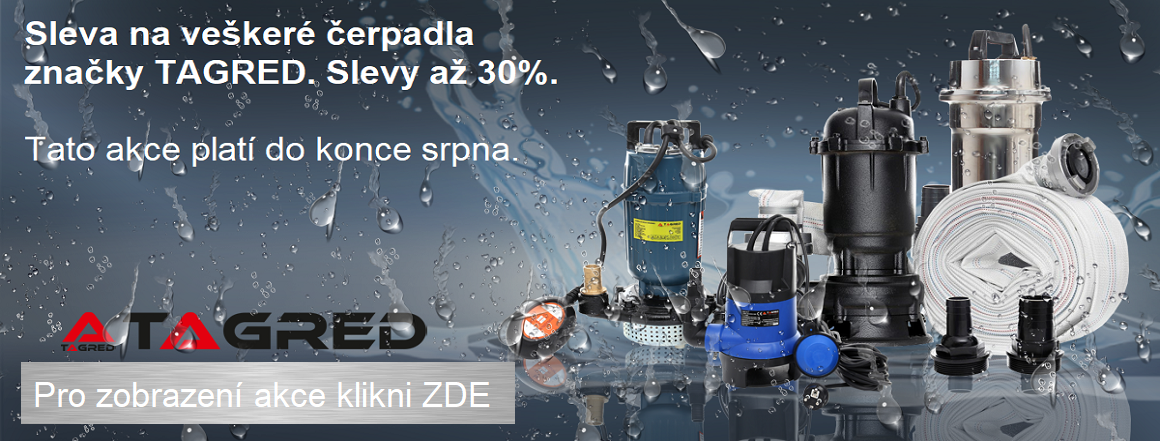 Akce čerpadla značky TAGRED