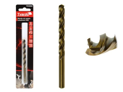 25892 kobaltovy vrtak do kovu hss co m35 din 338 8mm tvardy geko t03080