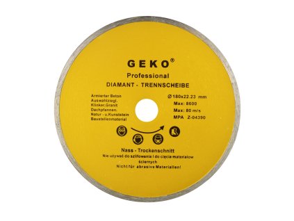 18743 kotouc rezny diamantovy 180x8x22 23mm profi geko g00243