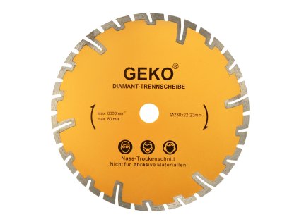 18677 kotouc rezny diamantovy segmentovy 230x22 23mm hluboky rez geko g00226