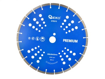 18701 kotouc rezny diamantovy segmentovy 350x10x25 4mm premium by laser geko g78315