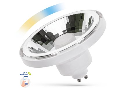 LED žárovka AR111 GU10 SMD 230V 10W bílá 30st CCT+DIM Wi Fi BT SMART, SPECTRUM WOJ14512