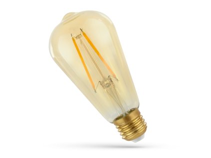 LED žárovka GLS E 27 230V 2W COG teplá bílá RETROSHINE, SPECTRUM WOJ14079