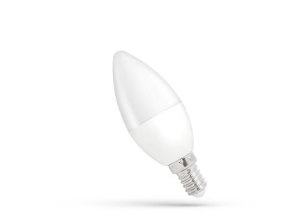 LED žárovka svíce E 14 230V 4W studená bílá, SPECTRUM WOJ13035 4W