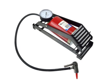 24951 nozni jednopistova pumpa s manometrem velka 80x130mm geko g01303