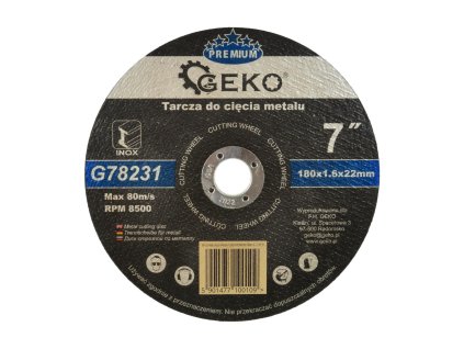 19592 rezny kotouc na ocel nerez 180x1 6x22 2mm premium inox geko g78231
