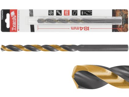 25826 vrtak do kovu prodlouzeny hss m2 tin din 340 10mm tvardy geko t02400