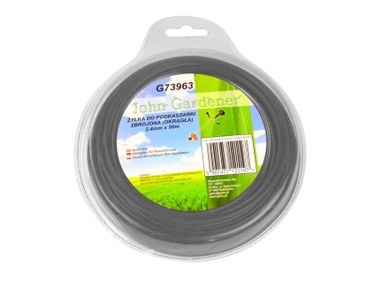 20144 zaci struna do strunove sekacky zesilena kulata 2 4mm x 50m geko g73963