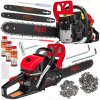 Benzínová řetězová pila 5,7HP, 16″ + 18″, RED Technic RTPSP0035