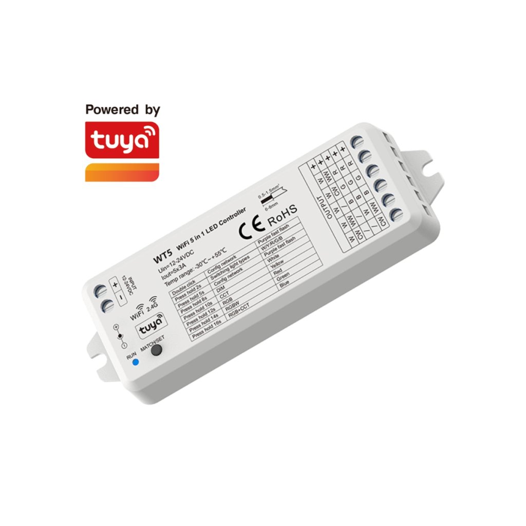 WIFI LED přijímač 5 in 1 - 2,4GHz Tuya