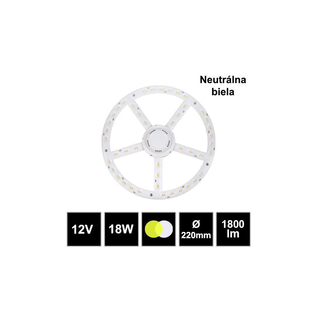 7480 18w led modul do stropneho svietidla 12v neutralna biela