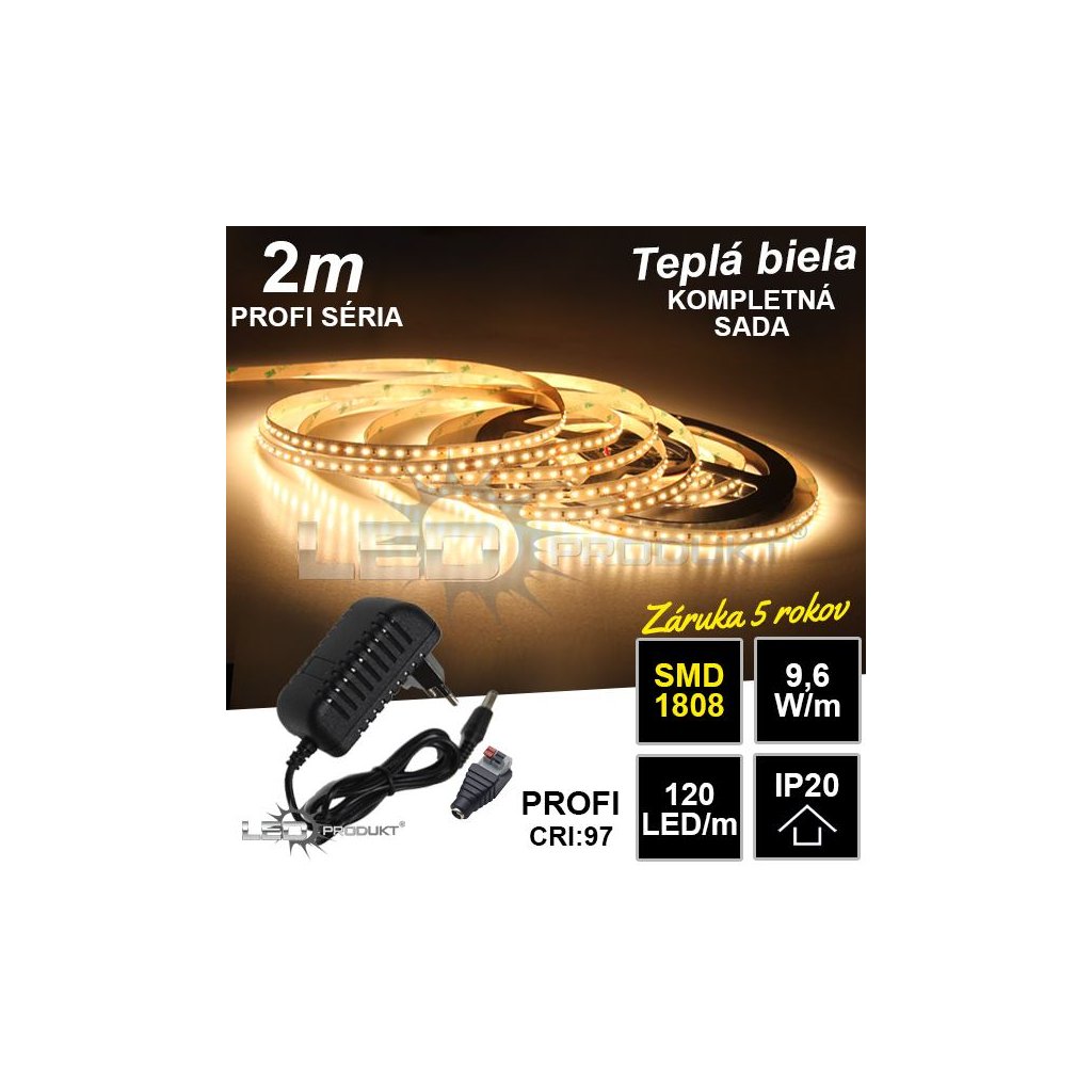7006 2m profi smd1808 120led m ip20 tepla b kompletna sada