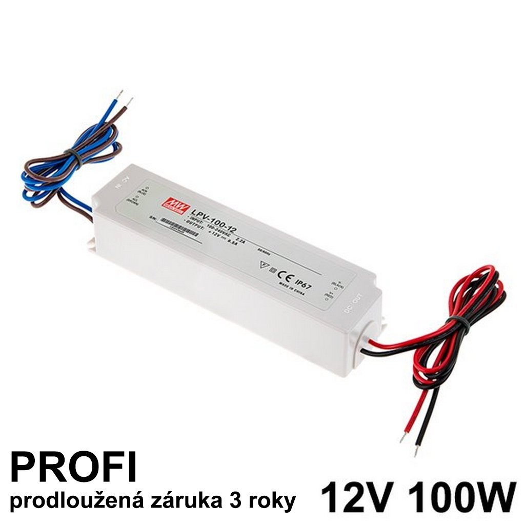 12V 100W Mean Well
