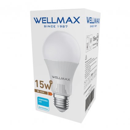 LED žárovka Wellmax E27 15W neutrální bílá