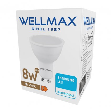 LED žárovka Wellmax GU10 8W neutrální bílá