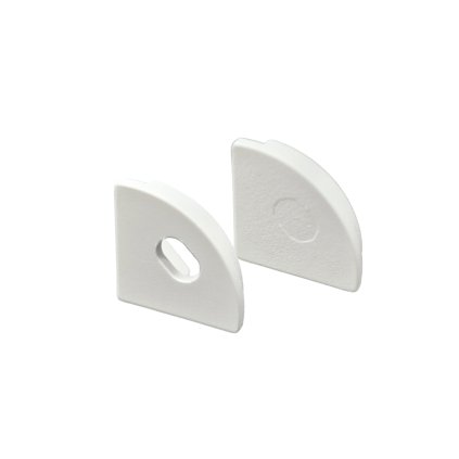 Koncovky obloukové pro LED lištu - R1 ROHOVÁ bílá (2ks)