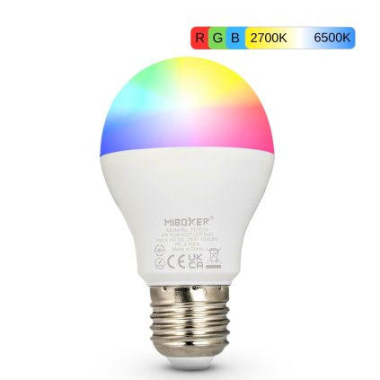 LED žárovka 6W E27 DUAL WHITE + RGB