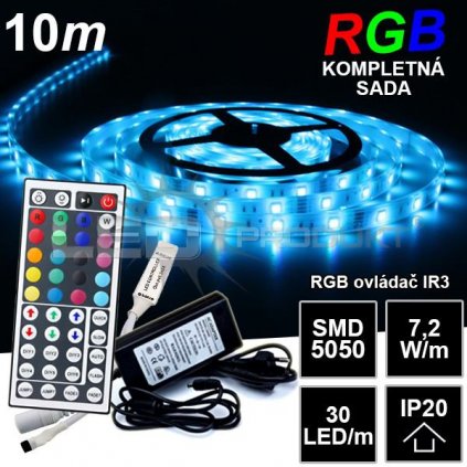 4933 10m ip20 30led m rgb pasik ir3 kompletna sada