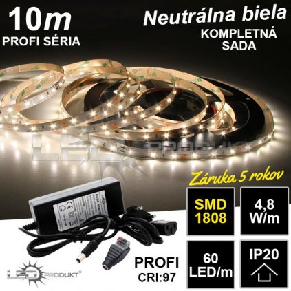 9337 10m profi smd1808 60led m ip20 neutralna b kompletna sada