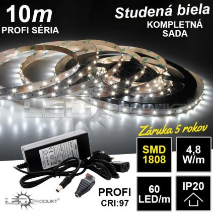 6994 10m profi smd1808 60led m ip20 studena b kompletna sada