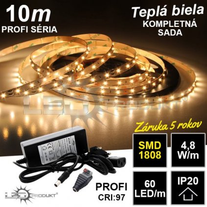 6997 10m profi smd1808 60led m ip20 tepla b kompletna sada