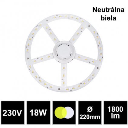 7282 18w led modul do stropneho svietidla 230v neutralna biela