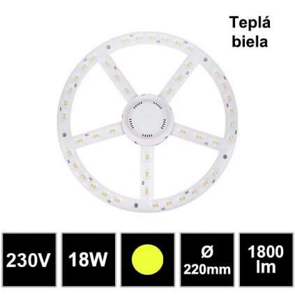 7303 18w led modul do stropneho svietidla 230v tepla biela