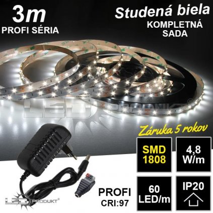 6976 3m profi smd1808 60led m ip20 studena b kompletna sada