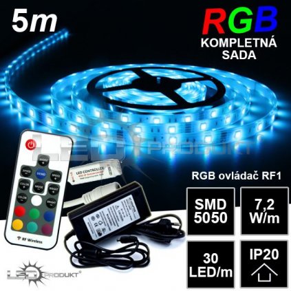 4915 5m ip20 30led m rgb pasik rf1 kompletna sada