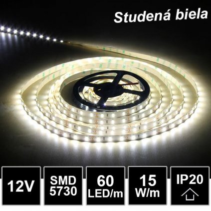 5440 5m led pasik 60led m smd5730 studena biela ip20 12v