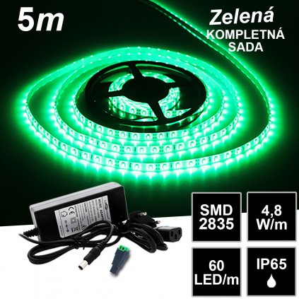 5m zelená komplet sada ip65