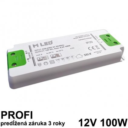 5308 led napajaci zdroj 100w 12v nabytkovy zaruka 3 roky