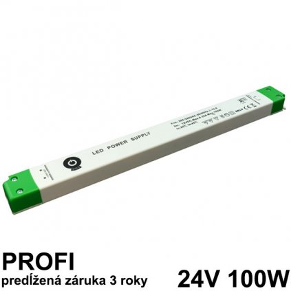 9007 led napajaci zdroj 100w 24v slim nabytkovy zaruka 3 roky