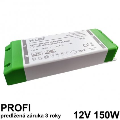 7555 led napajaci zdroj 150w 12v nabytkovy zaruka 3 roky