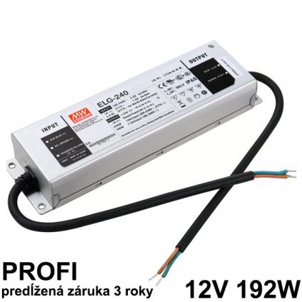 6268 led napajaci zdroj 192w 12v pfc ip67 vodeodolny mean well zaruka 3 roky