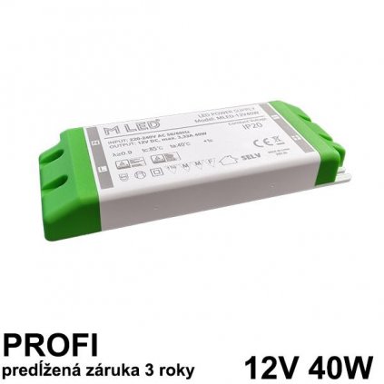 7561 led napajaci zdroj 40w 12v nabytkovy zaruka 3 roky